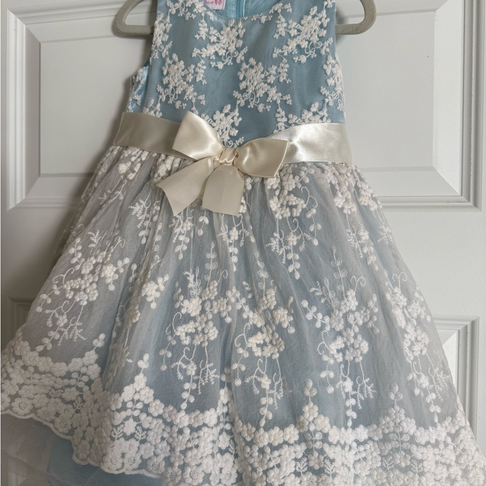 Bonnie Jean Blue Sleeveless Sundress for Wedding Guests